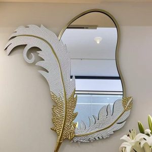 Miroir mural plume