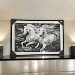 CADRE CHEVAUX BLANCS