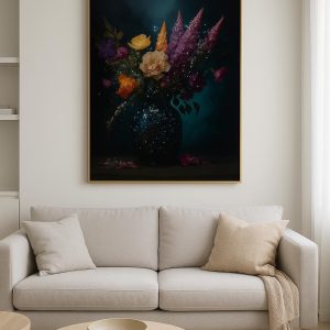 Tableau Décoratif Vase de Fleurs - Art Floral Doux, Déco Intérieur