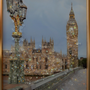 Tableau Urbain Tour Horloge - Paysage de Ville, Déco Voyage Design