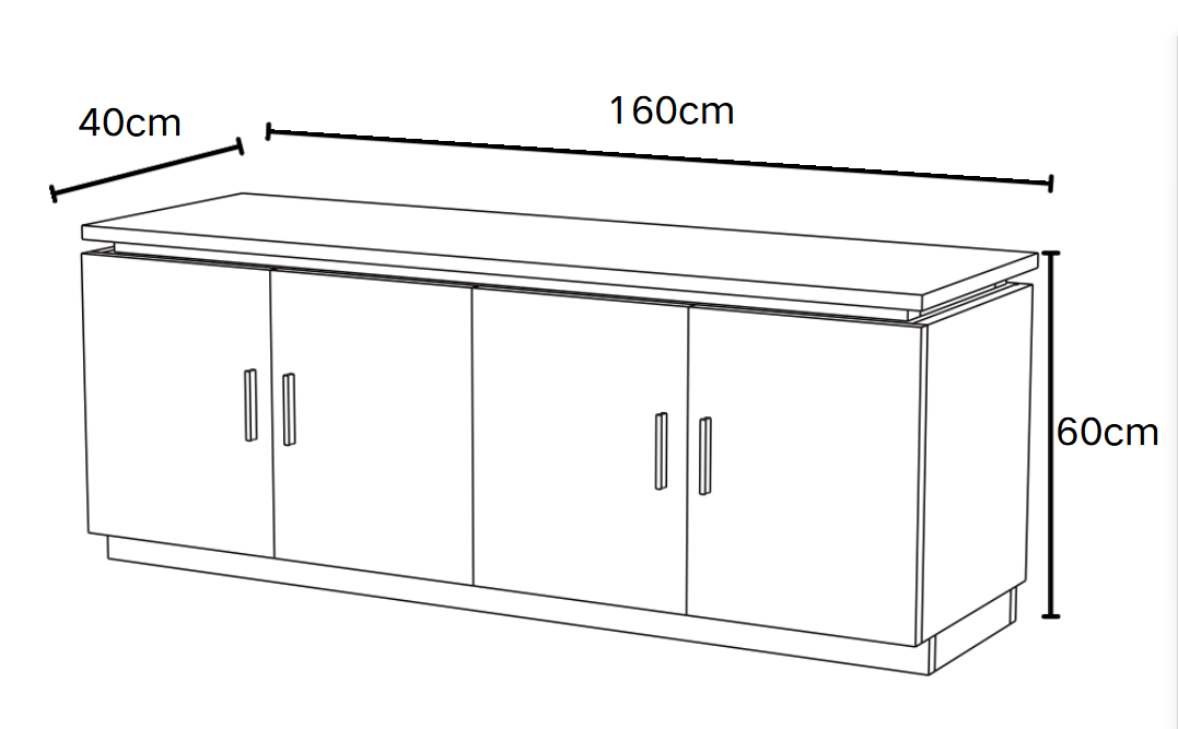 Meuble TV BAIETA MDF noyer / 1m60 – Image 7