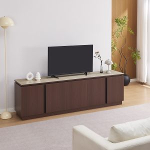 Meuble TV BAIETA MDF noyer / 2m