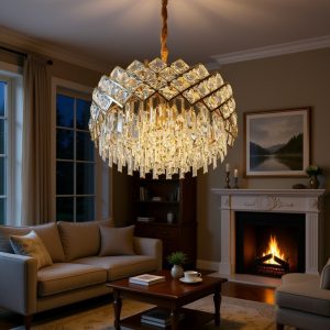 Lustre Galet Doré CH021