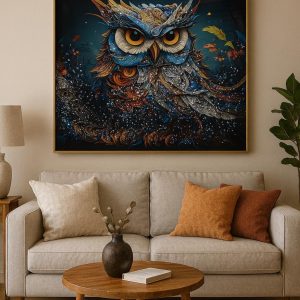 Tableau Oiseaux Colorés Décoratif - Art Animalier Vif, Déco Nature Pop